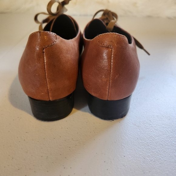 Vintage 90s Leather Patchwork Mary Jane Loafers Shoes Womens Size 38 7 1990s - Picture 6 of 7